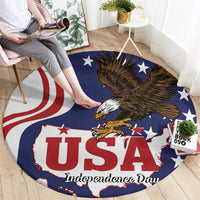 United States Independence Day Round Carpet USA Bald Eagle Happy 4th Of July