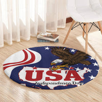 United States Independence Day Round Carpet USA Bald Eagle Happy 4th Of July