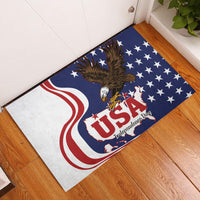 United States Independence Day Rubber Doormat USA Bald Eagle Happy 4th Of July - Wonder Print Shop