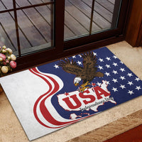 United States Independence Day Rubber Doormat USA Bald Eagle Happy 4th Of July - Wonder Print Shop