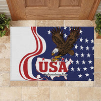 United States Independence Day Rubber Doormat USA Bald Eagle Happy 4th Of July - Wonder Print Shop