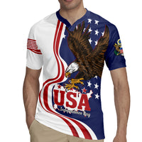 United States Independence Day Rugby Jersey USA Bald Eagle Happy 4th Of July - Wonder Print Shop