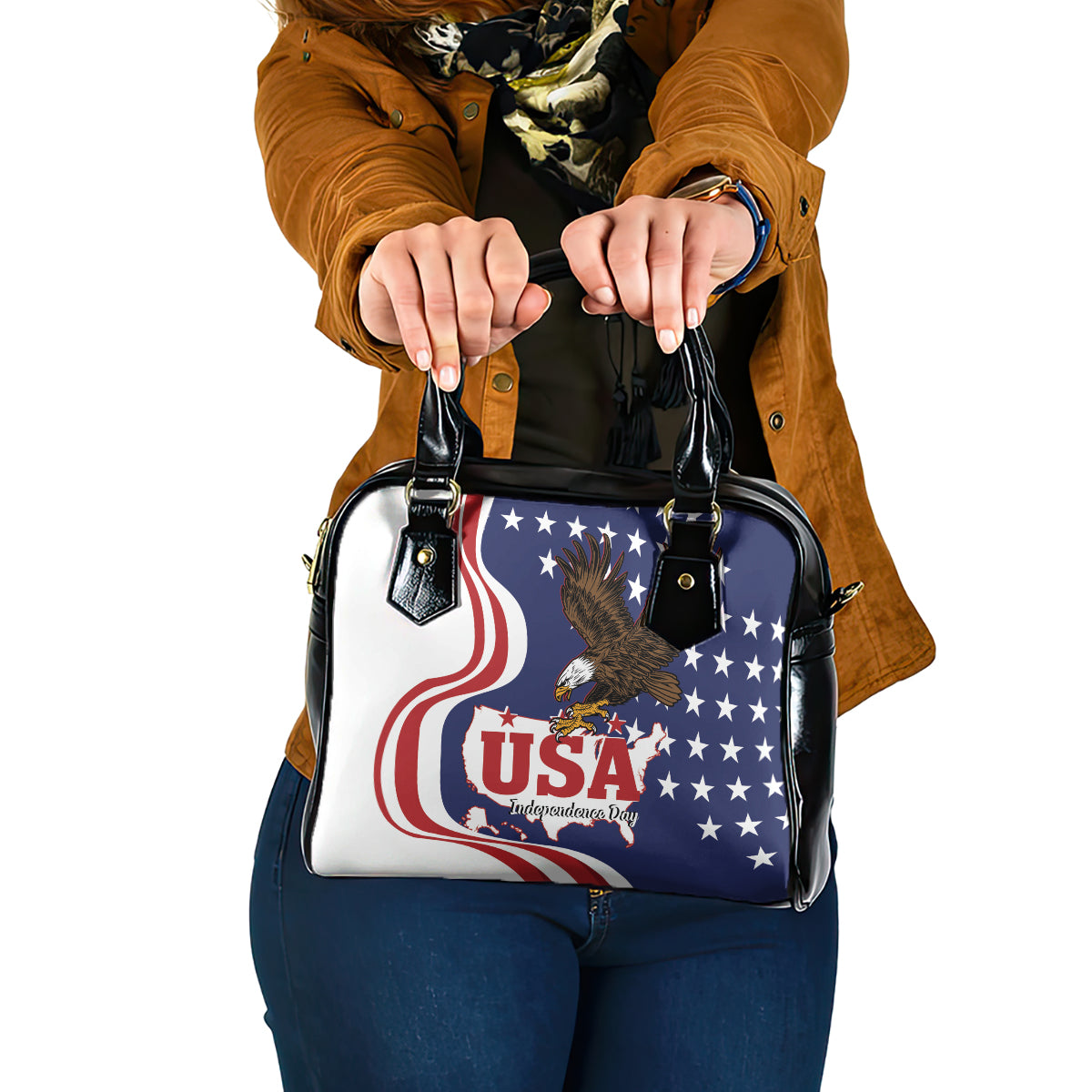 United States Independence Day Shoulder Handbag USA Bald Eagle Happy 4th Of July