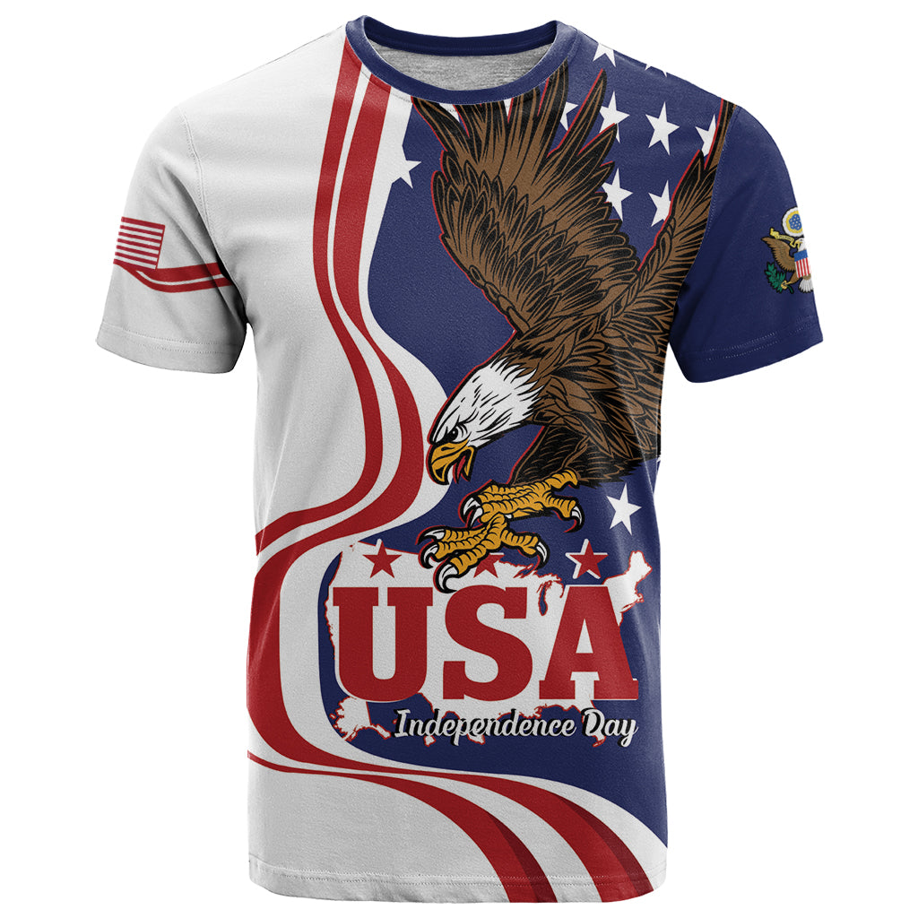 United States Independence Day T Shirt USA Bald Eagle Happy 4th Of July - Wonder Print Shop