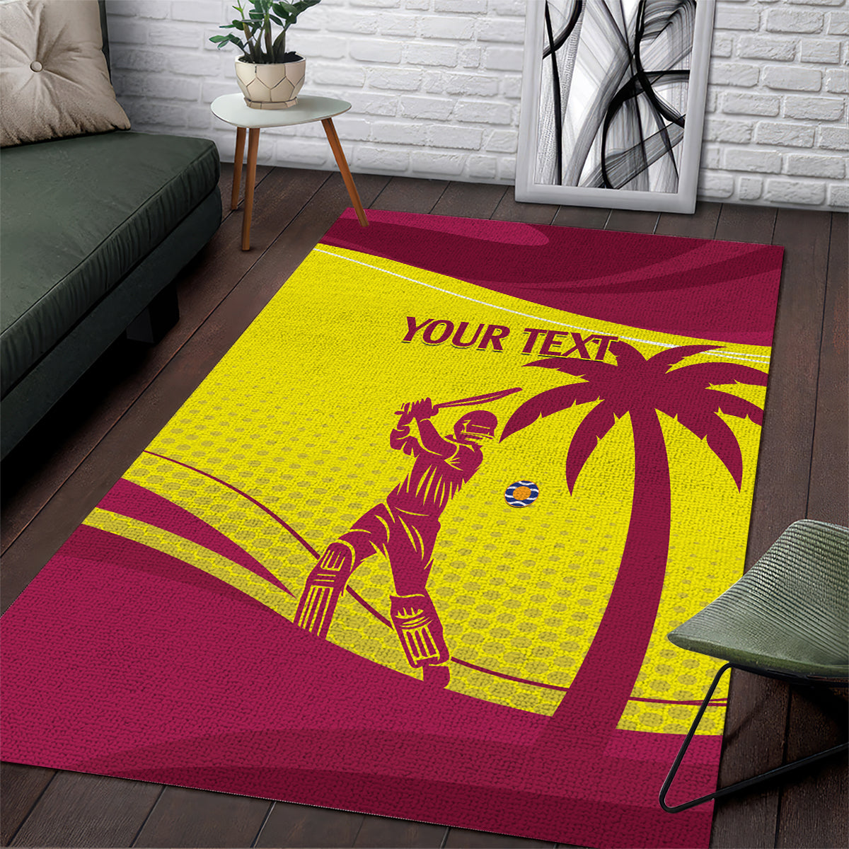 Custom West Indies Cricket Area Rug 2024 World Cup Go Windies