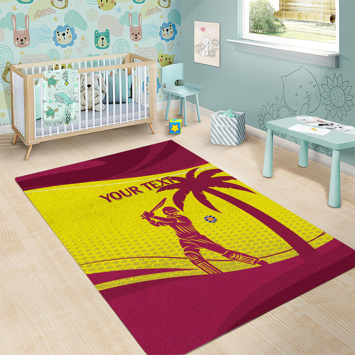 Custom West Indies Cricket Area Rug 2024 World Cup Go Windies - Wonder Print Shop