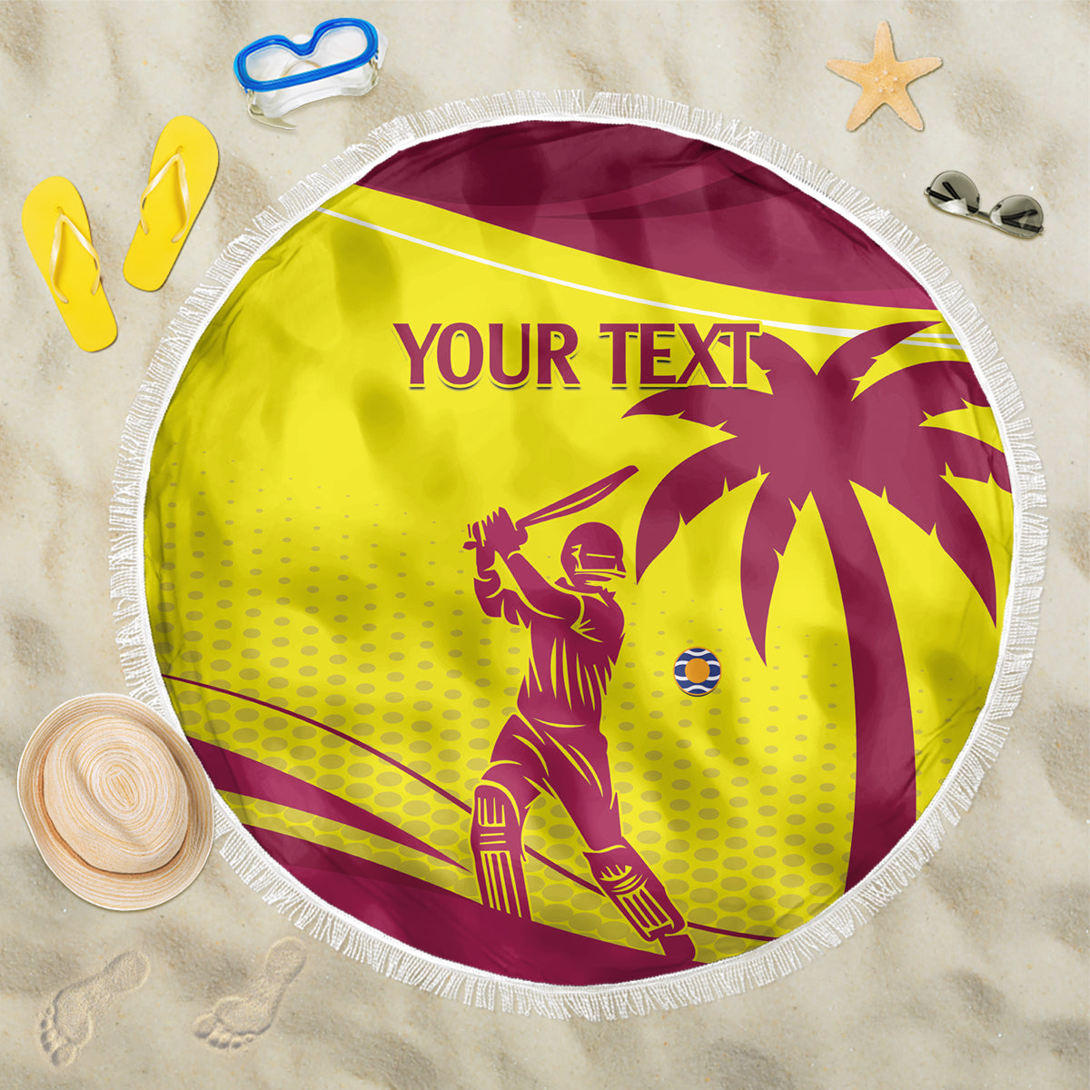Custom West Indies Cricket Beach Blanket 2024 World Cup Go Windies
