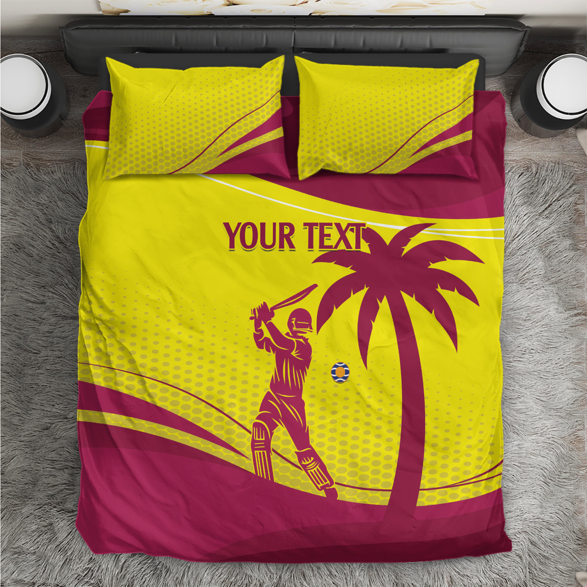 Custom West Indies Cricket Bedding Set 2024 World Cup Go Windies