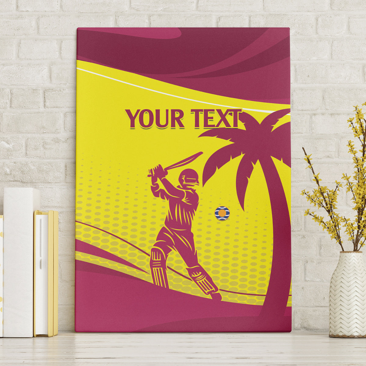 Custom West Indies Cricket Canvas Wall Art 2024 World Cup Go Windies