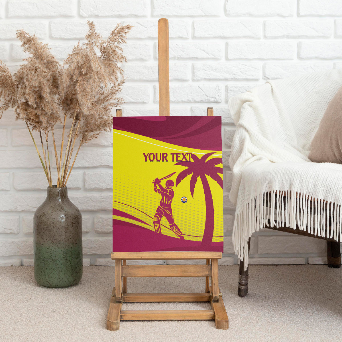 Custom West Indies Cricket Canvas Wall Art 2024 World Cup Go Windies - Wonder Print Shop
