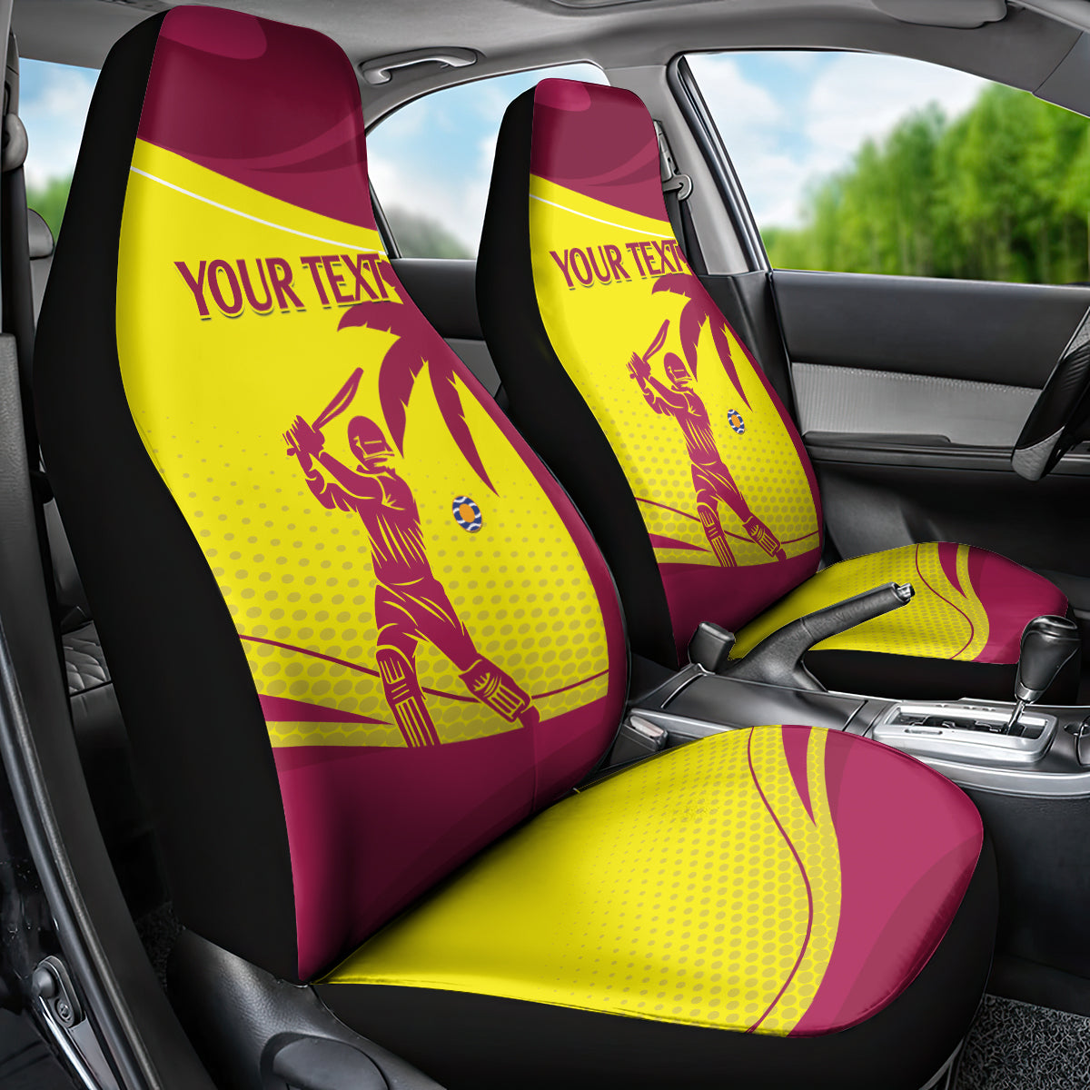 Custom West Indies Cricket Car Seat Cover 2024 World Cup Go Windies - Wonder Print Shop