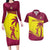 Custom West Indies Cricket Couples Matching Long Sleeve Bodycon Dress and Hawaiian Shirt 2024 World Cup Go Windies - Wonder Print Shop