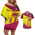 Custom West Indies Cricket Couples Matching Off Shoulder Short Dress and Hawaiian Shirt 2024 World Cup Go Windies