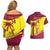 Custom West Indies Cricket Couples Matching Off Shoulder Short Dress and Hawaiian Shirt 2024 World Cup Go Windies