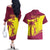 Custom West Indies Cricket Couples Matching Off The Shoulder Long Sleeve Dress and Hawaiian Shirt 2024 World Cup Go Windies