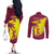 Custom West Indies Cricket Couples Matching Off The Shoulder Long Sleeve Dress and Long Sleeve Button Shirt 2024 World Cup Go Windies