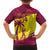 Custom West Indies Cricket Family Matching Off The Shoulder Long Sleeve Dress and Hawaiian Shirt 2024 World Cup Go Windies
