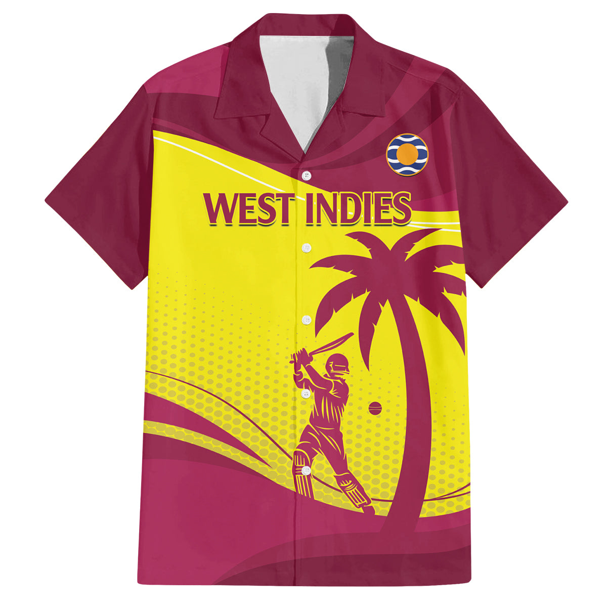 Custom West Indies Cricket Family Matching Off Shoulder Short Dress and Hawaiian Shirt 2024 World Cup Go Windies - Wonder Print Shop