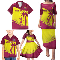 Custom West Indies Cricket Family Matching Puletasi and Hawaiian Shirt 2024 World Cup Go Windies - Wonder Print Shop