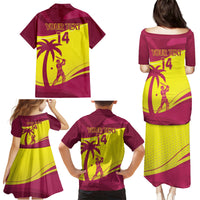 Custom West Indies Cricket Family Matching Puletasi and Hawaiian Shirt 2024 World Cup Go Windies - Wonder Print Shop