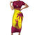 Custom West Indies Cricket Family Matching Short Sleeve Bodycon Dress and Hawaiian Shirt 2024 World Cup Go Windies - Wonder Print Shop