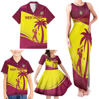Custom West Indies Cricket Family Matching Tank Maxi Dress and Hawaiian Shirt 2024 World Cup Go Windies - Wonder Print Shop