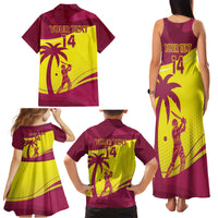 Custom West Indies Cricket Family Matching Tank Maxi Dress and Hawaiian Shirt 2024 World Cup Go Windies - Wonder Print Shop