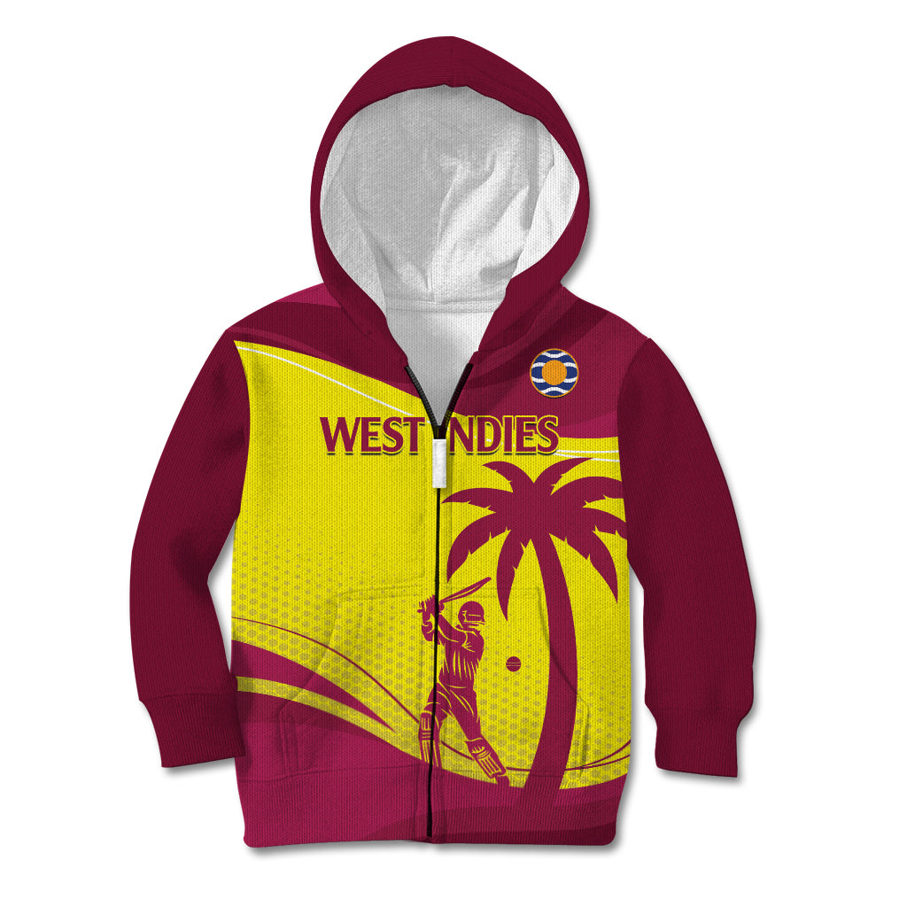 Custom West Indies Cricket Kid Hoodie 2024 World Cup Go Windies - Wonder Print Shop