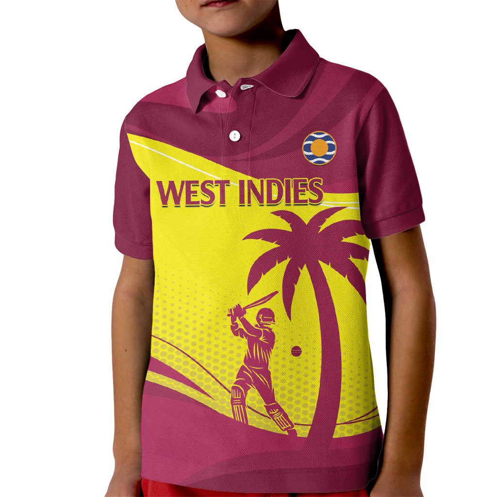 Custom West Indies Cricket Kid Polo Shirt 2024 World Cup Go Windies - Wonder Print Shop