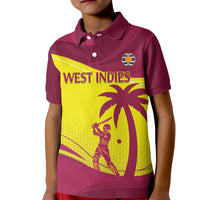 Custom West Indies Cricket Kid Polo Shirt 2024 World Cup Go Windies - Wonder Print Shop