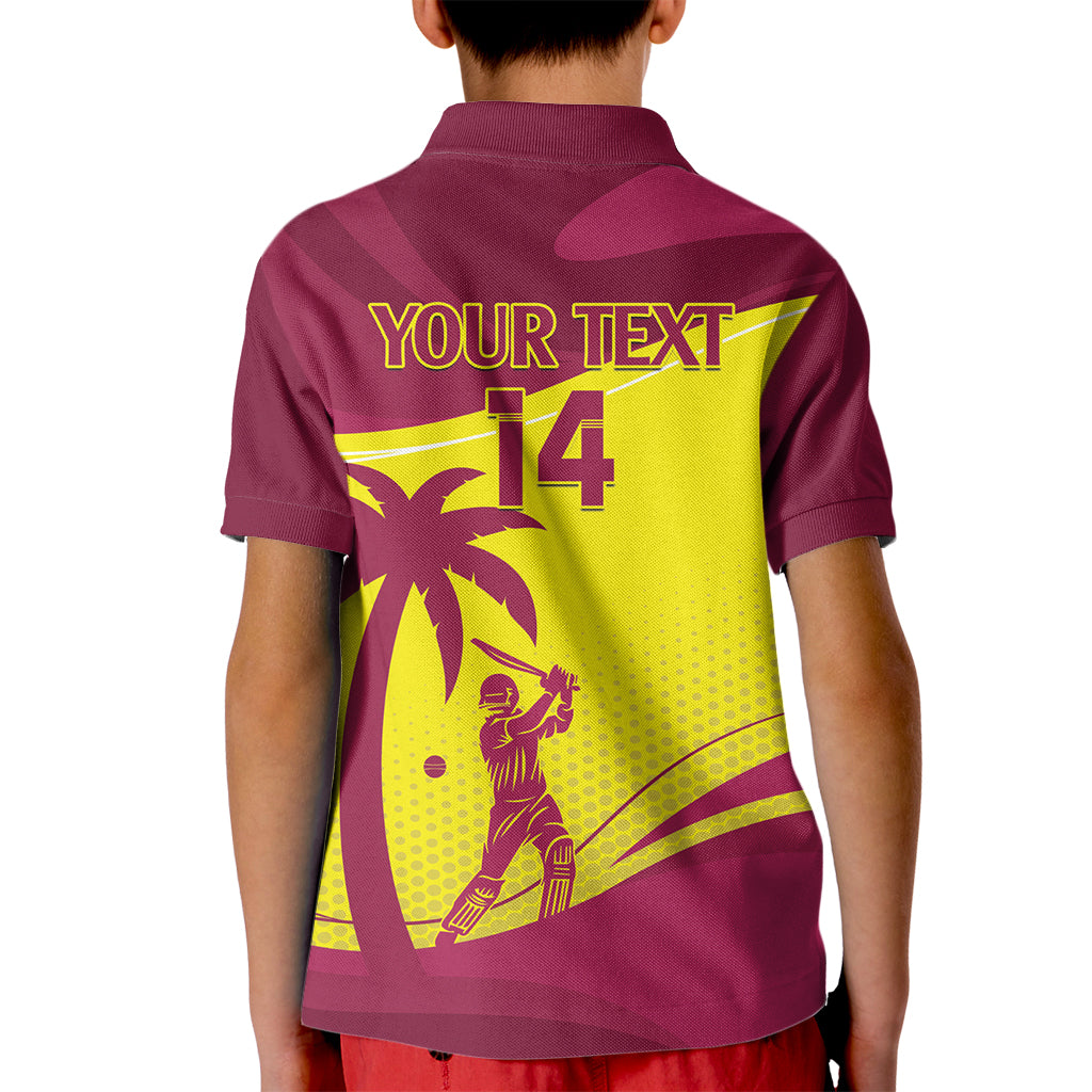 Custom West Indies Cricket Kid Polo Shirt 2024 World Cup Go Windies - Wonder Print Shop