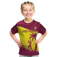 Custom West Indies Cricket Kid T Shirt 2024 World Cup Go Windies - Wonder Print Shop