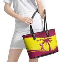 Custom West Indies Cricket Leather Tote Bag 2024 World Cup Go Windies - Wonder Print Shop