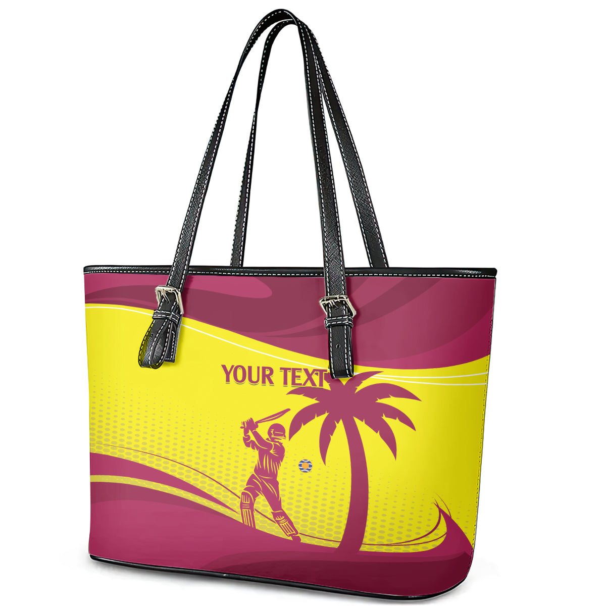 Custom West Indies Cricket Leather Tote Bag 2024 World Cup Go Windies - Wonder Print Shop