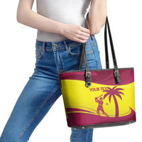 Custom West Indies Cricket Leather Tote Bag 2024 World Cup Go Windies - Wonder Print Shop