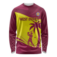 Custom West Indies Cricket Long Sleeve Shirt 2024 World Cup Go Windies - Wonder Print Shop