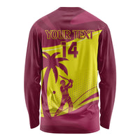 Custom West Indies Cricket Long Sleeve Shirt 2024 World Cup Go Windies - Wonder Print Shop