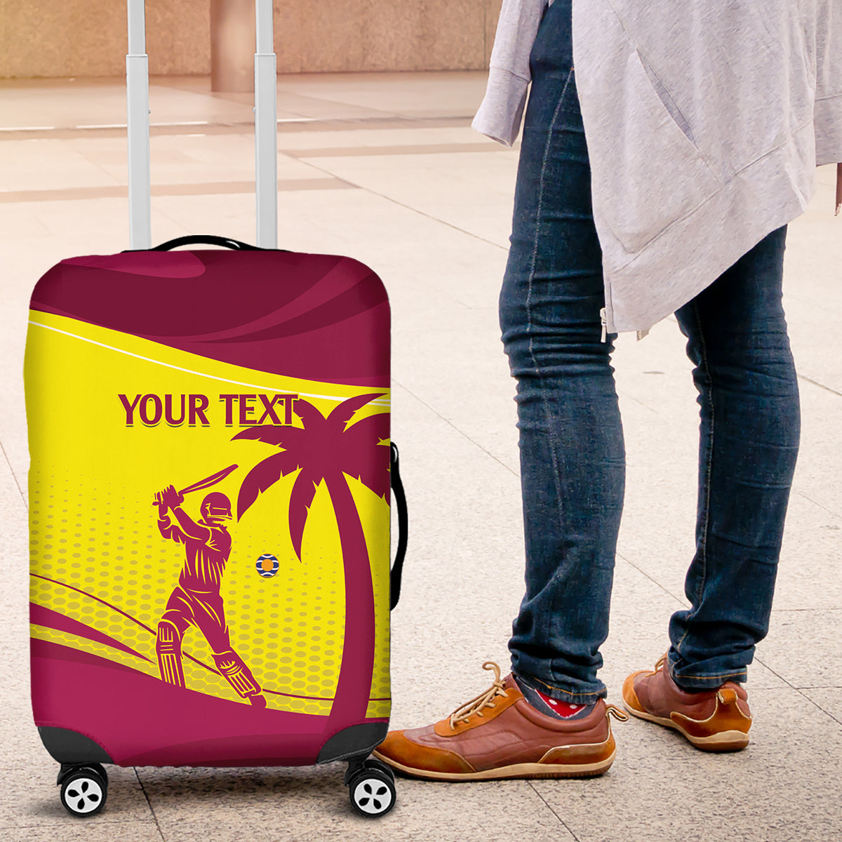 Custom West Indies Cricket Luggage Cover 2024 World Cup Go Windies