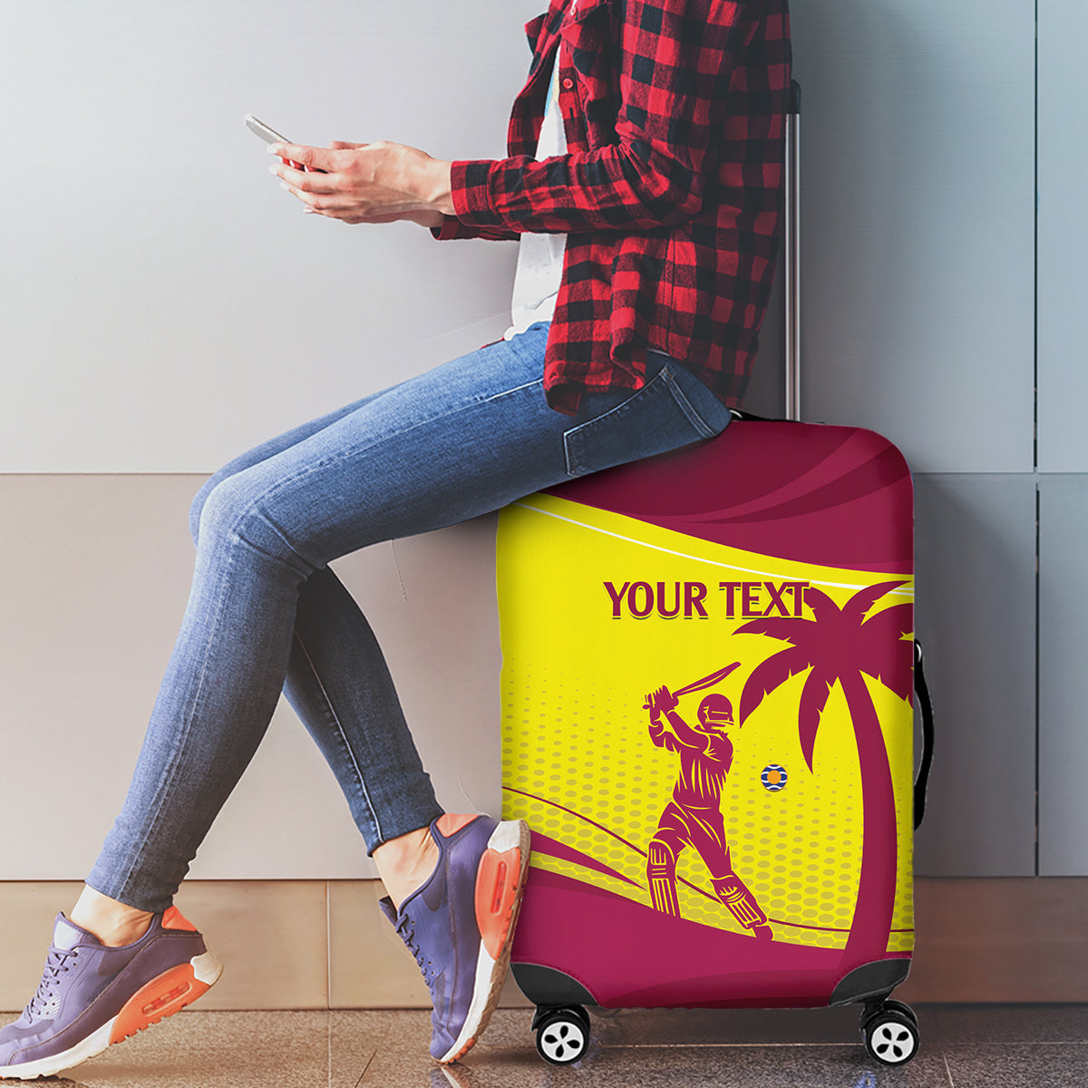 Custom West Indies Cricket Luggage Cover 2024 World Cup Go Windies - Wonder Print Shop