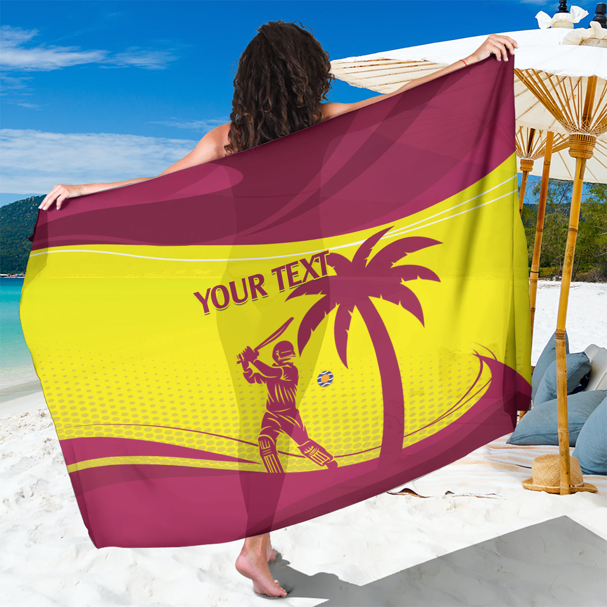 Custom West Indies Cricket Sarong 2024 World Cup Go Windies - Wonder Print Shop