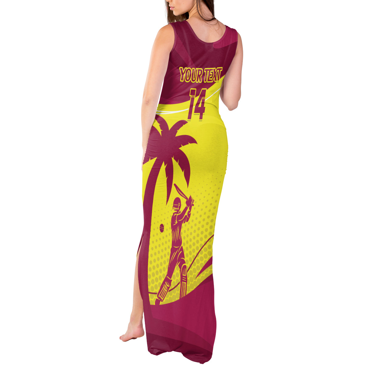 Custom West Indies Cricket Tank Maxi Dress 2024 World Cup Go Windies - Wonder Print Shop