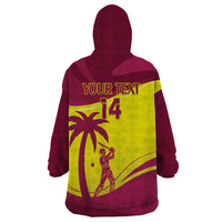 Custom West Indies Cricket Wearable Blanket Hoodie 2024 World Cup Go Windies - Wonder Print Shop
