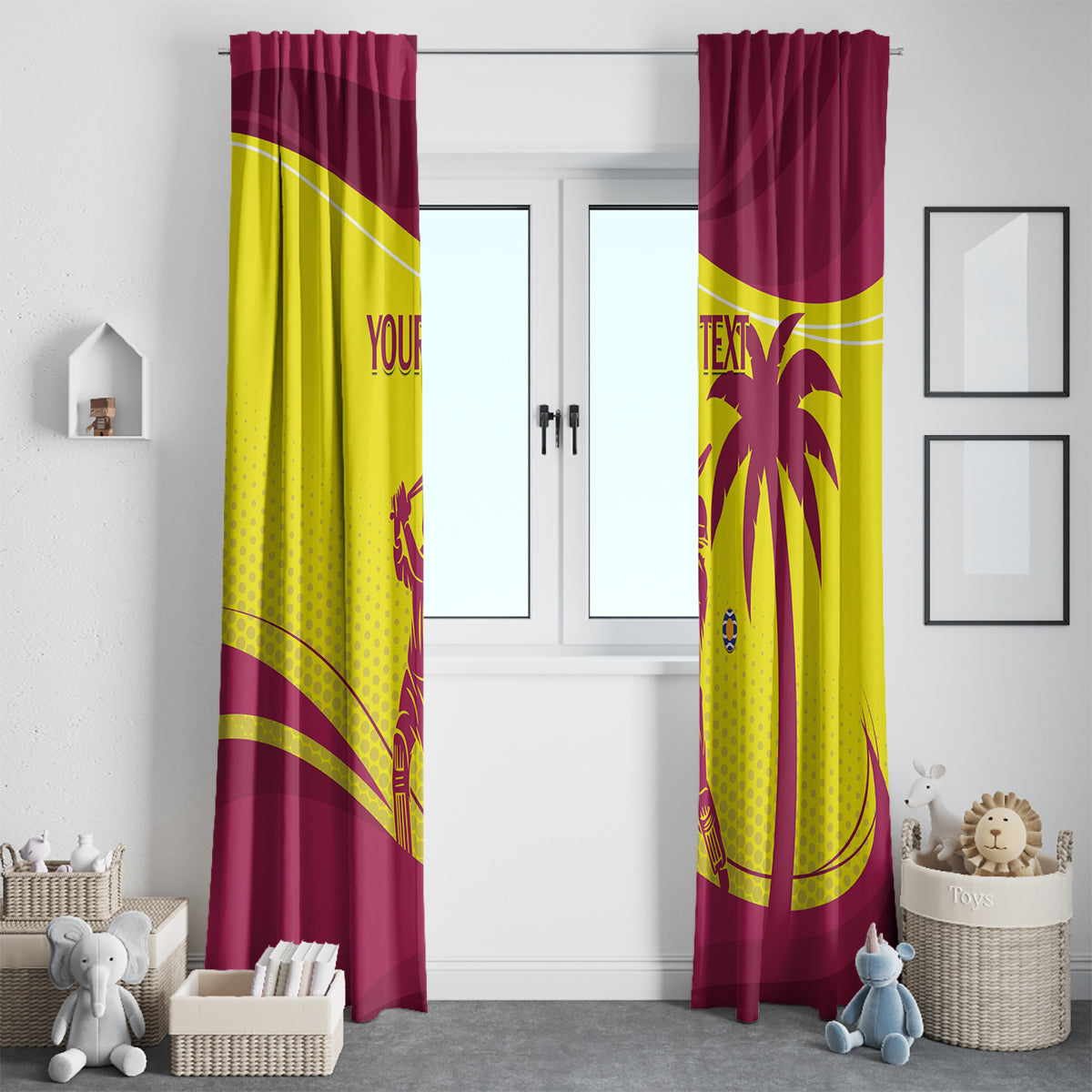 Custom West Indies Cricket Window Curtain 2024 World Cup Go Windies - Wonder Print Shop