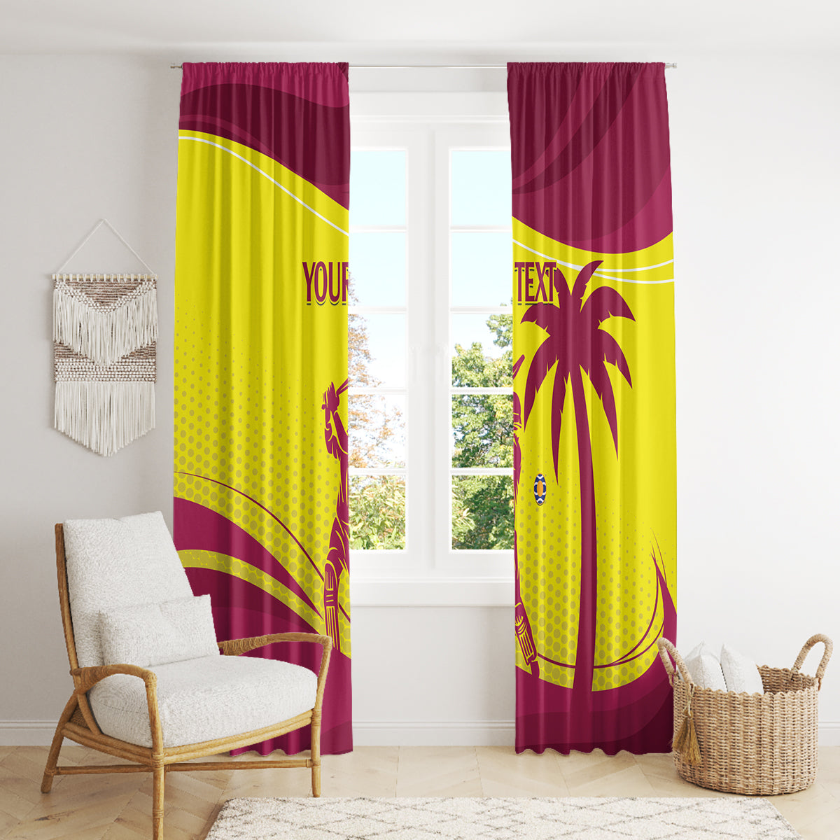 Custom West Indies Cricket Window Curtain 2024 World Cup Go Windies - Wonder Print Shop