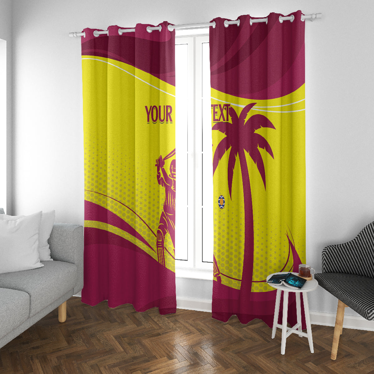 Custom West Indies Cricket Window Curtain 2024 World Cup Go Windies - Wonder Print Shop