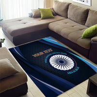Custom India Cricket Area Rug 2024 World Cup Go Men in Blue - Wonder Print Shop