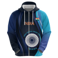 Custom India Cricket Hoodie 2024 World Cup Go Men in Blue - Wonder Print Shop
