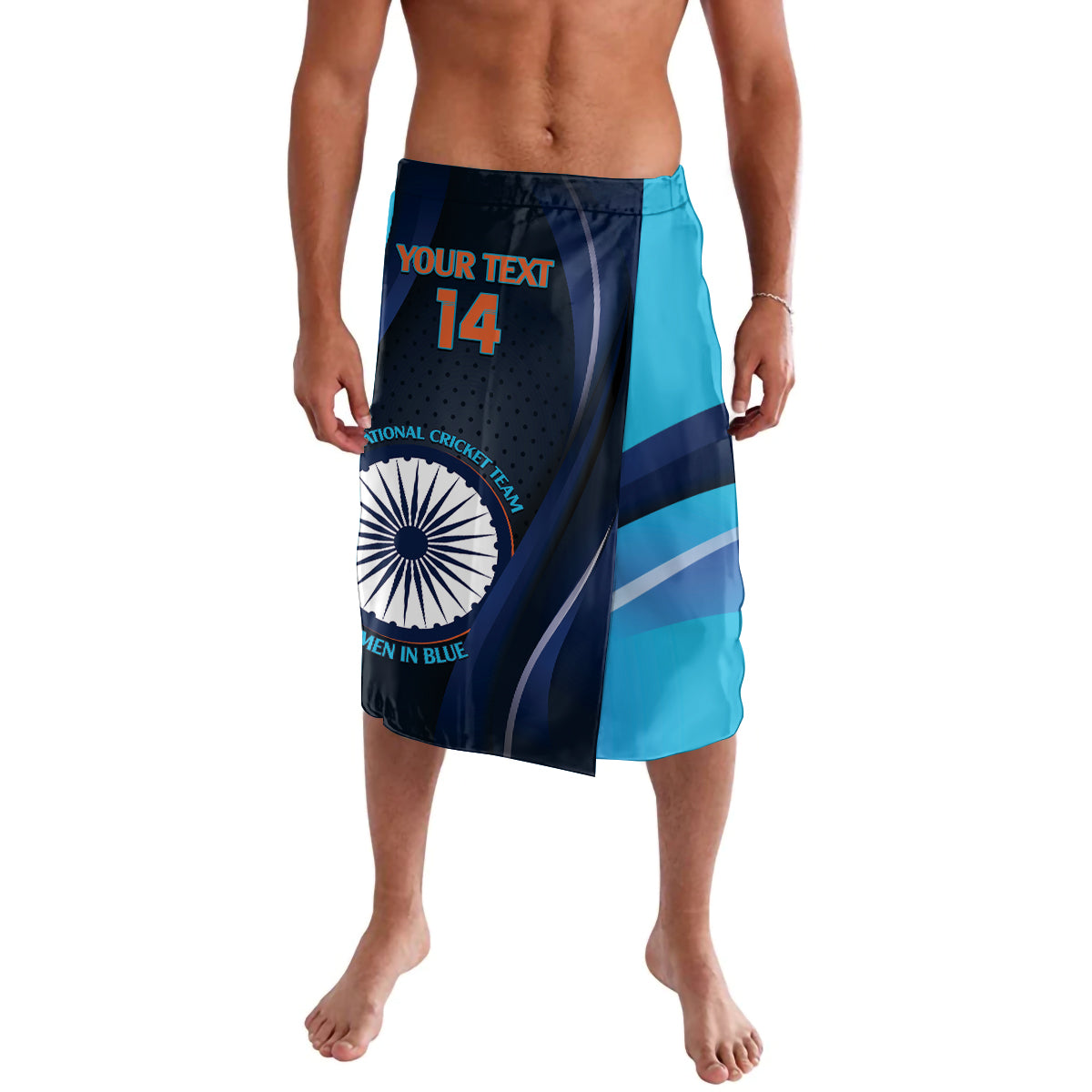 Custom India Cricket Lavalava 2024 World Cup Go Men in Blue