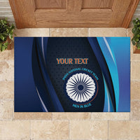 Custom India Cricket Rubber Doormat 2024 World Cup Go Men in Blue - Wonder Print Shop