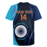 Custom India Cricket Rugby Jersey 2024 World Cup Go Men in Blue - Wonder Print Shop